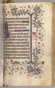 Stundenbuch von Charles dem Edlen, König von Navarra 1361-1425: fol. 2041r, Text, um 1405 von Master of the Brussels Initials and Associates