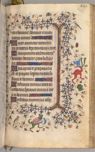Stundenbuch von Karl dem Edlen, König von Navarra 1361-1425: fol. 205r, Text, um 1405 von Master of the Brussels Initials and Associates