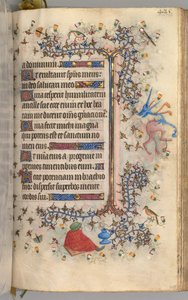 Stundenbuch von Charles dem Edlen, König von Navarra 1361-1425: fol. 207r, Text, ca. 1405 von Master of the Brussels Initials and Associates