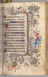 Stunden von Charles dem Edlen, König von Navarra 1361-1425: fol. 208r, Text, ca. 1405 von Master of the Brussels Initials and Associates