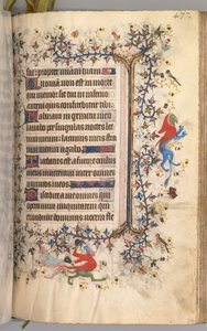 Stundenbuch von Karl dem Edlen, König von Navarra 1361-1425: fol. 213r, Text, um 1405 von Master of the Brussels Initials and Associates