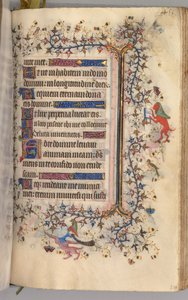 Stundenbuch von Karl dem Edlen, König von Navarra 1361-1425: fol. 220r, Text, ca. 1405 von Master of the Brussels Initials and Associates
