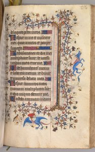 Stundenbuch von Charles dem Edlen, König von Navarra 1361-1425: fol. 222r, Text, ca. 1405 von Master of the Brussels Initials and Associates