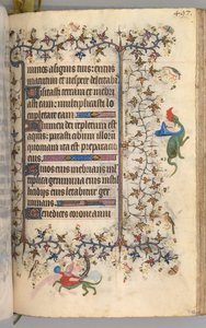 Stundenbuch von Karl dem Edlen, König von Navarra 1361-1425: fol. 243r, Text, ca. 1405 von Master of the Brussels Initials and Associates