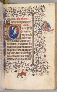 Stunden von Karl dem Edlen, König von Navarra 1361-1425: fol. 261r, Jungfrau und Kind, ca. 1405 von Master of the Brussels Initials and Associates