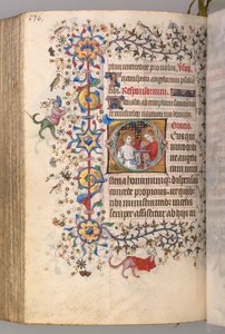 Stundenbuch von Karl dem Edlen, König von Navarra 1361-1425: fol. 262v, Text, um 1405 von Master of the Brussels Initials and Associates