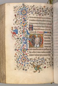 Stundenbuch von Charles dem Edlen, König von Navarra 1361-1425, fol. 279v, St. Sebastian, ca. 1405 von Master of the Brussels Initials and Associates