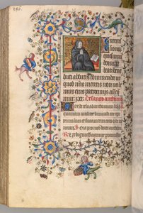 Stundenbuch von Charles dem Edlen, König von Navarra 1361-1425, fol. 287vr, St. Benoit, ca. 1405