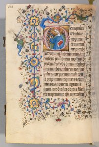 Stundenbuch von Charles dem Edlen, König von Navarra 1361-1425, fol. 305v, St. Martha, ca. 1405 von Master of the Brussels Initials and Associates