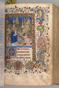 Stundenbuch von Charles dem Edlen, König von Navarra 1361-1425: fol. 88r, Flucht nach Ägypten Vespern
