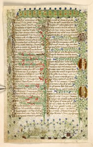 Raupen, Schnecken und andere Insekten, aus einem Traktat über die Tugenden und Laster und einer anonymen Prosageschichte Siziliens (Fragment), ca. 1330-40 von Master of the Cocharelli Codex
