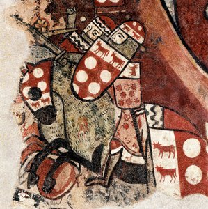 Die Eroberung von Mallorca, Detail eines Freskos des Meisters der Eroberung von Mallorca von Master of the Conquest of Mallorca