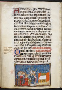 Der Erzbischof von Reims setzt der Königin die Krone auf, die Barone halten ihre Krone, Illustration aus 
