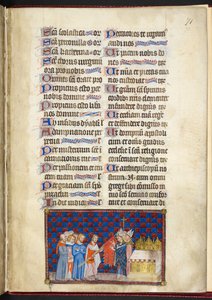 Der Erzbischof von Reims segnet die Oriflamme, Illustration aus 