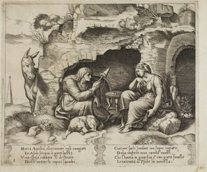 Apuleius in einen Esel verwandelt von Master of the Die