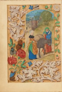 Die Flucht nach Ägypten von Master of the Dresden Prayer Book