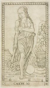 Kalliope, Platte elf aus Apollo und die Musen