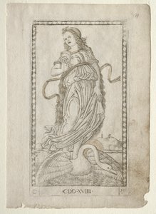 Clio Geschichte aus der Tarocchi-Serie D: Apollo und die Musen, Nr. 19, vor 1467