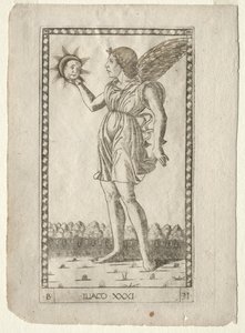 Genius der Sonne aus den Tarocchi, Serie B: Kosmische Prinzipien & Tugenden, #31 von Master of the E Series Tarocchi
