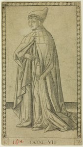 Der Doge, Platte sieben aus Die Ränge und Bedingungen der Menschen von Master of the E Series Tarocchi