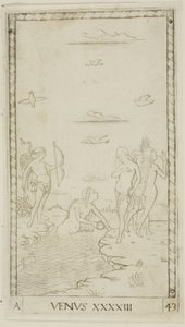 Venus, Platte 43 aus Planeten und Sphären von Master of the E Series Tarocchi