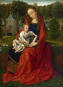 Maria mit Kind in einer Landschaft