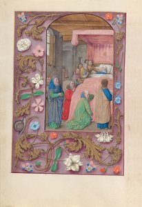 Stundenbuch der Königin Isabella der Katholischen, Königin von Spanien: Fol. 154v, Tod der Jungfrau, ca. 1500 von Master of the First Prayerbook of Maximillian
