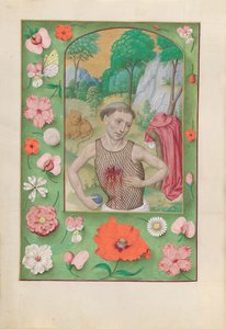 Stundenbuch der Königin Isabella der Katholischen, Königin von Spanien: Fol. 185v, St. Hieronymus, ca. 1500 von Master of the First Prayerbook of Maximillian