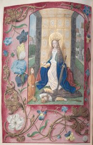 Stundenbuch der Königin Isabella der Katholischen, Königin von Spanien: Fol. 189v, St. Katharina, ca. 1500 von Master of the First Prayerbook of Maximillian