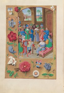 Stundenbuch der Königin Isabella der Katholischen, Königin von Spanien: Fol. 195v, St. Suzanne, um 1500 von Master of the First Prayerbook of Maximillian