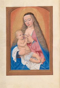 Stundenbuch der Königin Isabella der Katholischen, Königin von Spanien: Fol. 257v, Madonna mit Kind, ca. 1500 von Master of the First Prayerbook of Maximillian