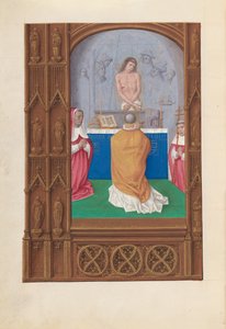 Stunden der Königin Isabella der Katholischen, Königin von Spanien: Fol. 264v, Messe des Heiligen Gregor