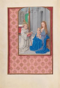 Stundenbuch der Königin Isabella der Katholischen, Königin von Spanien: Fol. 267v, Vision des hl. Bernhard, ca. 1500