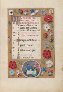 Stundenbuch der Königin Isabella der Katholischen, Königin von Spanien: Fol. 2r, Januar - Fest