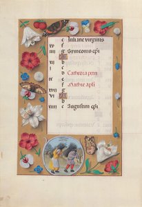 Stundenbuch von Königin Isabella der Katholischen, Königin von Spanien: Fol. 3v, Februar, ca. 1500