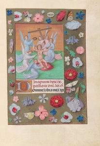Stundenbuch der Königin Isabella der Katholischen, Königin von Spanien: Fol. 50r, Jesuskind..., um 1500 von Master of the First Prayerbook of Maximillian