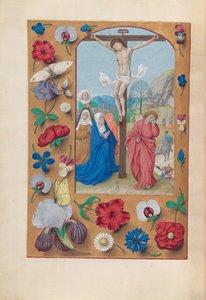 Stundenbuch der Königin Isabella der Katholischen, Königin von Spanien: Fol. 72v, Kreuzigung, um 1500 von Master of the First Prayerbook of Maximillian
