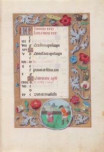 Stundenbuch der Königin Isabella der Katholischen, Königin von Spanien: Fol. 7r, Juni von Master of the First Prayerbook of Maximillian