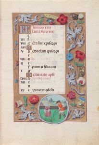 Stundenbuch der Königin Isabella der Katholischen, Königin von Spanien: Fol. 7r, Juni von Master of the First Prayerbook of Maximillian