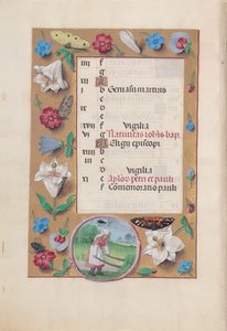 Stundenbuch der Königin Isabella der Katholischen, Königin von Spanien: Fol. 7v, Juni, um 1500 von Master of the First Prayerbook of Maximillian