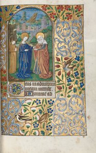 Stundenbuch Gebrauch von Rouen: fol. 39r, Die Heimsuchung, um 1470