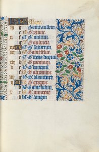 Stundenbuch Gebrauch von Rouen: fol. 3r, ca. 1470 von Master of the Geneva Latini