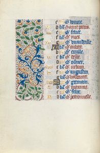 Stundenbuch Gebrauch von Rouen: fol. 5v, ca. 1470 von Master of the Geneva Latini