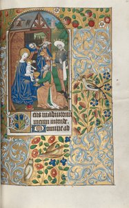 Stundenbuch Gebrauch von Rouen: fol. 64r, Anbetung der Könige, um 1470 von Master of the Geneva Latini