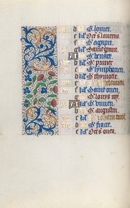 Stundenbuch Gebrauch von Rouen: fol. 8v, ca. 1470 von Master of the Geneva Latini