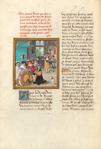 Jacques de Lalaing kniet vor den Grafen von Maine und Saint Pol von Master of the Getty Lalaing