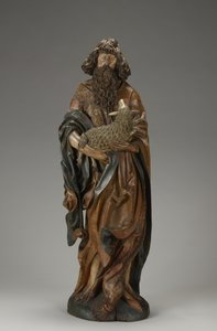 Johannes der Täufer (teilweise polychromiertes Lindenholz)