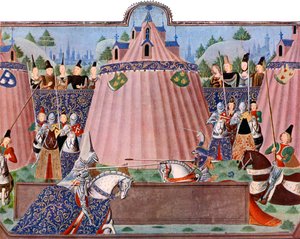 Die Turniere von St. Inglevert, Frankreich, 1470-1475, um 1900-1920 von Master of the Harley Froissart