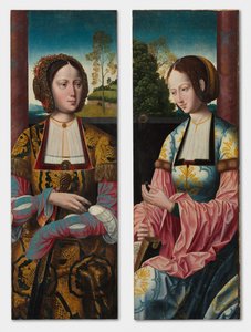 Heilige Katharina und Heilige Barbara, Paar, um 1520