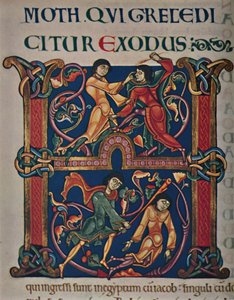 Initiale aus der Winchester-Bibel, um 1150 n. Chr., um 1950